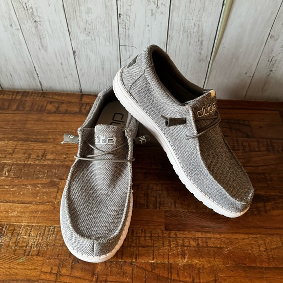hey dude Other - NWOT Hey dude men’s size 10 grey/white slip ons / loafers